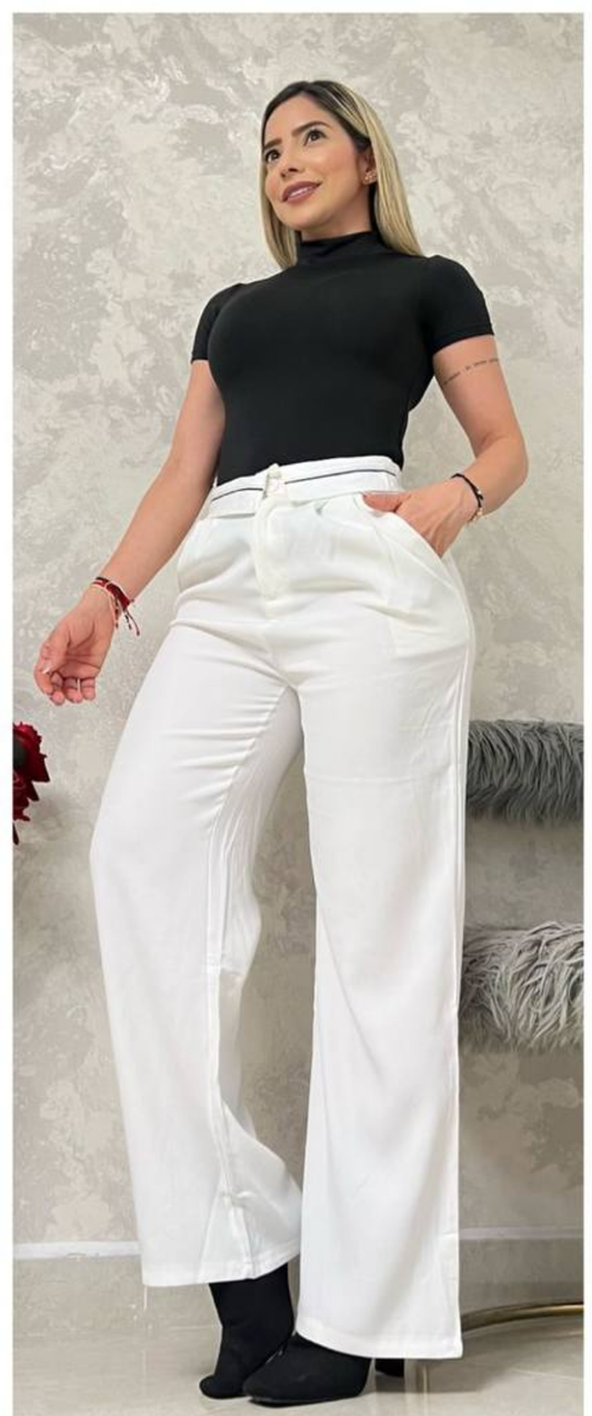 SOY CAPRICHOSA Conjunto Body Cuello Alto y Pantalón Palazzo